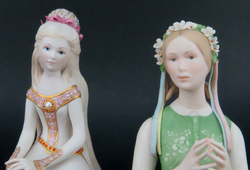 Grouping of Four (4) Polychrome Porcelain Figurines