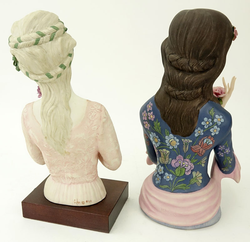 Grouping of Two (2) Polychrome Porcelain Figurines