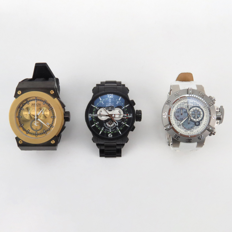 Three (3) Men's Invicta Watches