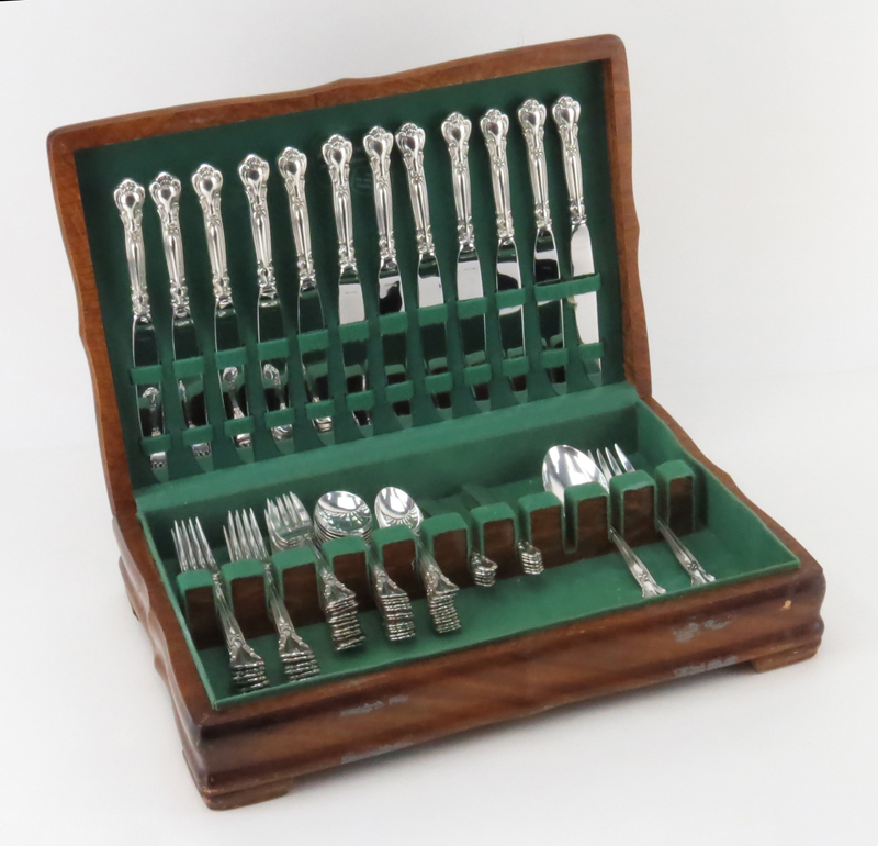 Seventy Four (74) Pc Gorham "Chantilly" Sterling Silver Flatware