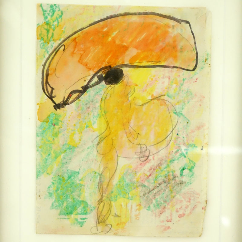 Purvis Young, American (1943-2010) Mixed Media on Found Paper