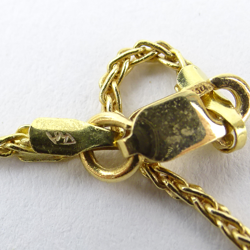 Four (4) 14 Karat Gold Chains Including Two (2) White Gold and Two (2) Yellow Gold