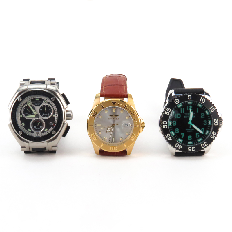 Three (3) Men's Invicta Watches