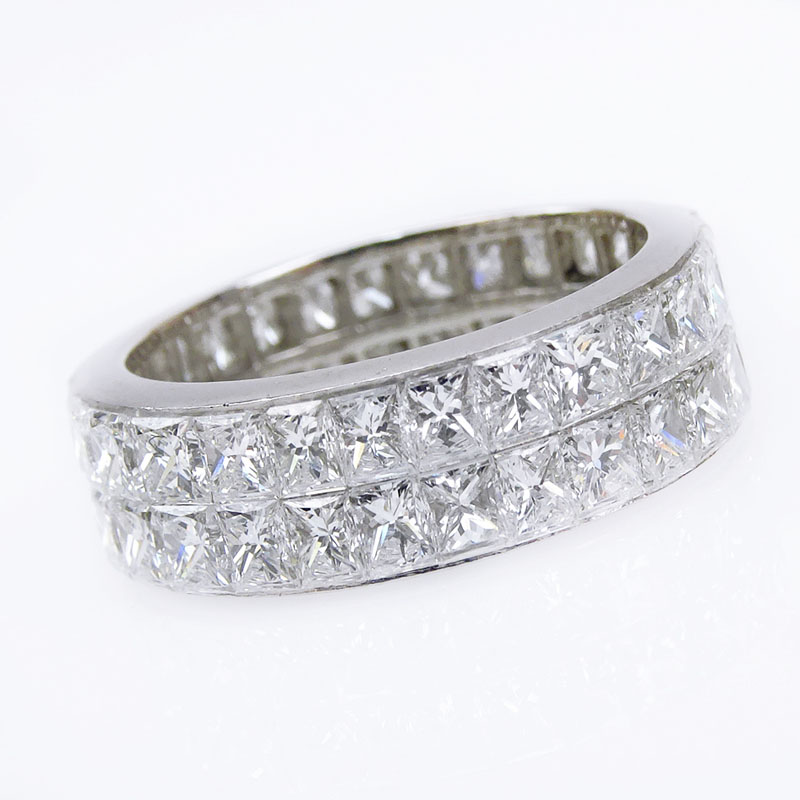 8.0 Carat Princess Cut Diamond and Platinum Eternity Band.