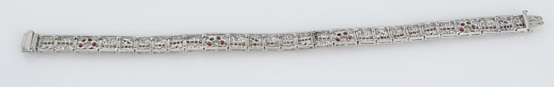 5.0 Carat Diamond and Coral Bracelet.