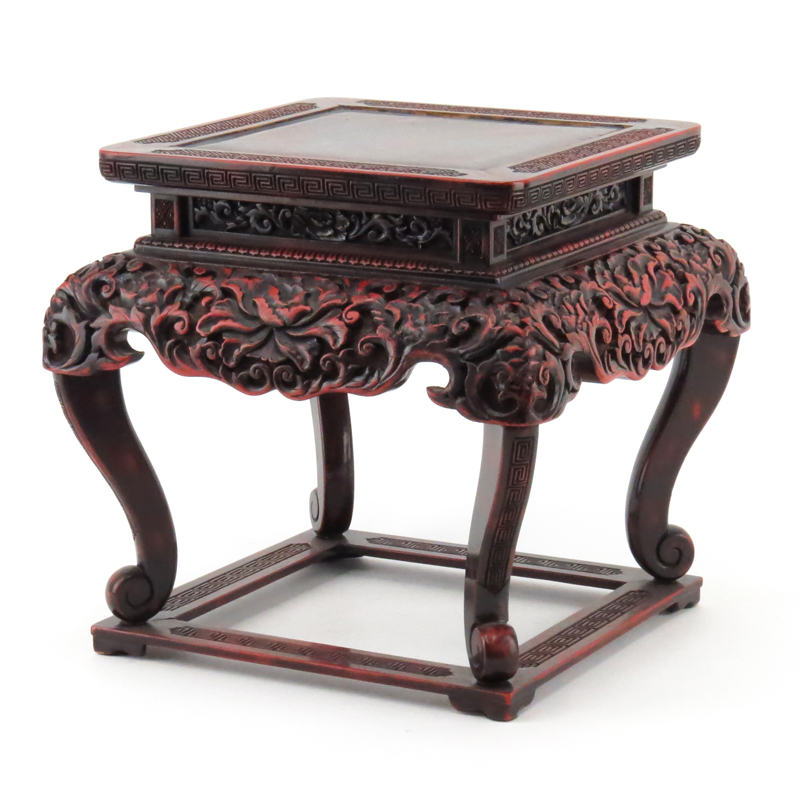 20th Century Chinese Lacquered Stand