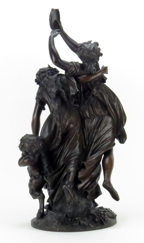 After: Claude Michel Clodion, French (1738-1814) "Bacchanalia" Bronze Sculpture