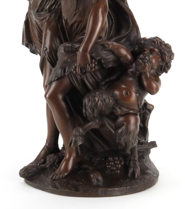 After: Claude Michel Clodion, French (1738-1814) "Bacchanalia" Bronze Sculpture