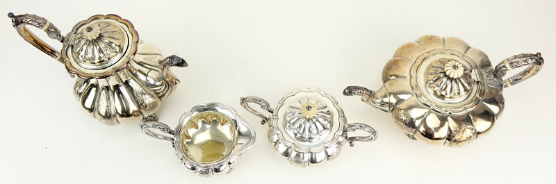 Barkers Ellis Four Piece  English Silver Plated Tea Set