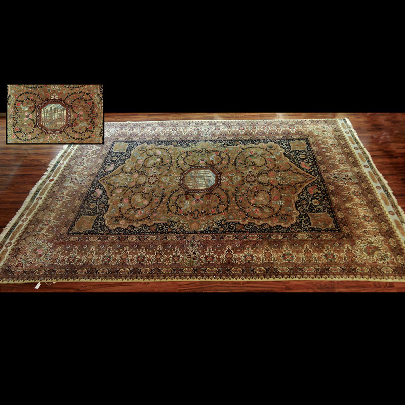 Fine Quality Palace Size Semi Antique Persian Tabriz Carpet