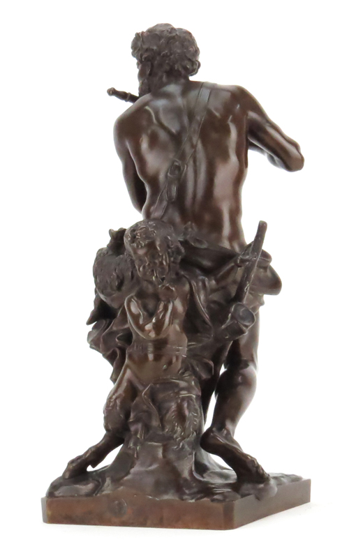 After: Antoine Coysevox, French (1640-1720) "Pan and Satyr" Bronze Sculpture