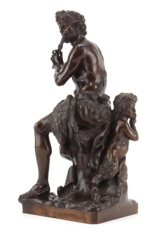 After: Antoine Coysevox, French (1640-1720) "Pan and Satyr" Bronze Sculpture