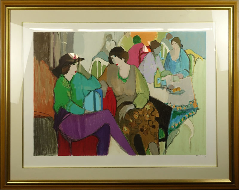 Itzchak Tarkay, Israeli  (1935-2012) "Memory" Color Lithograph