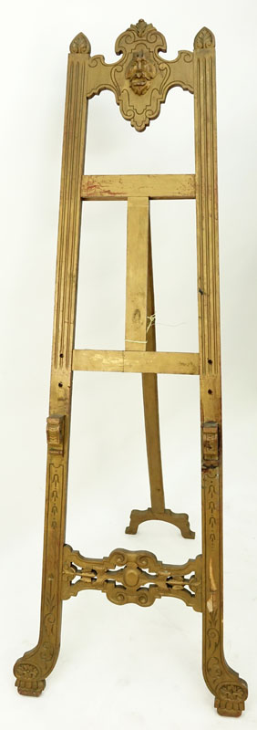 Antique Carved Wood Easel