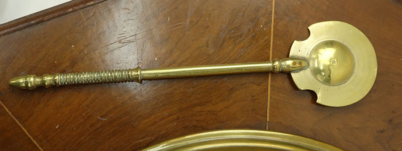 Vintage Brass and Wood Brazier