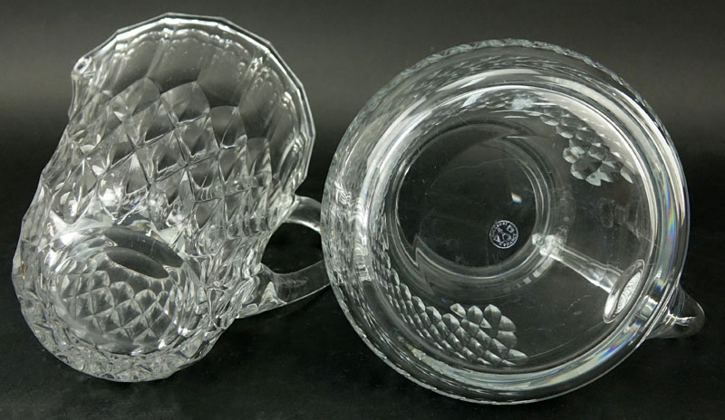 Two French Crystal Pitchers