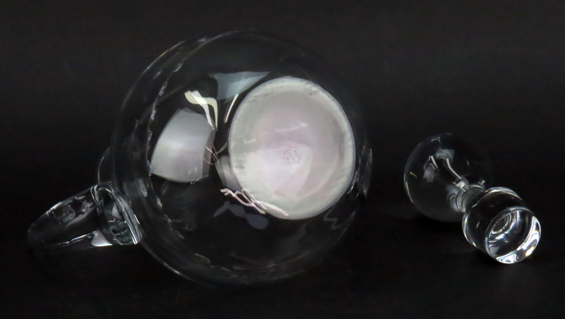 Baccarat Clear Crystal Handle Decanter