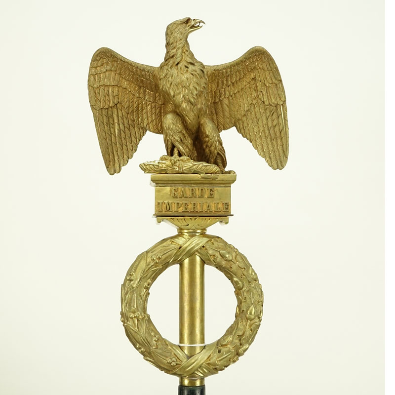 Late 19th - Early 20th Century Gilt Bronze Reproduction of a Napoleonic Imperial Guard Flag Eagle - Garde Imperiale Aigle De Drapeau