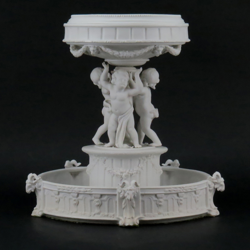 19/20th Century Sevres Style Bisque Porcelain Centerpiece