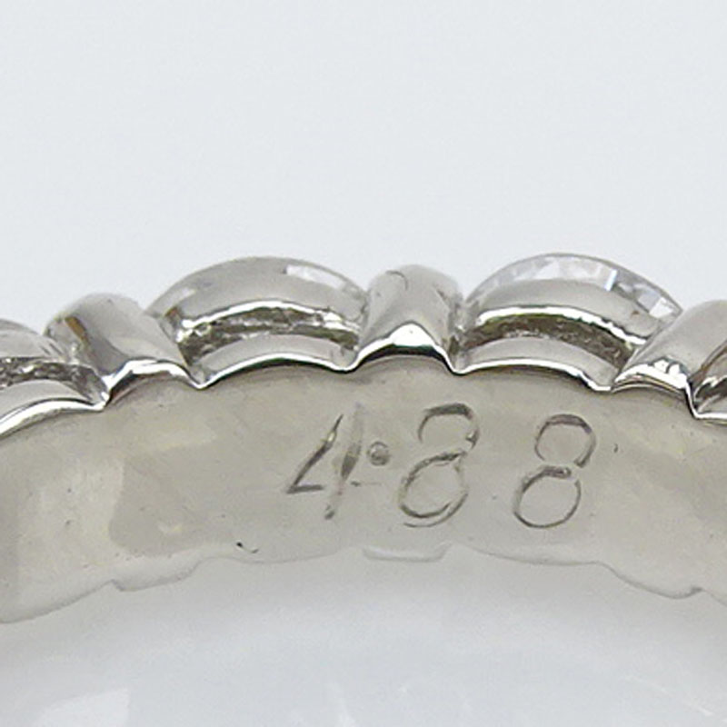 5.0 Carat Round Brilliant Cut Diamond and Platinum Eternity Band. Diamonds