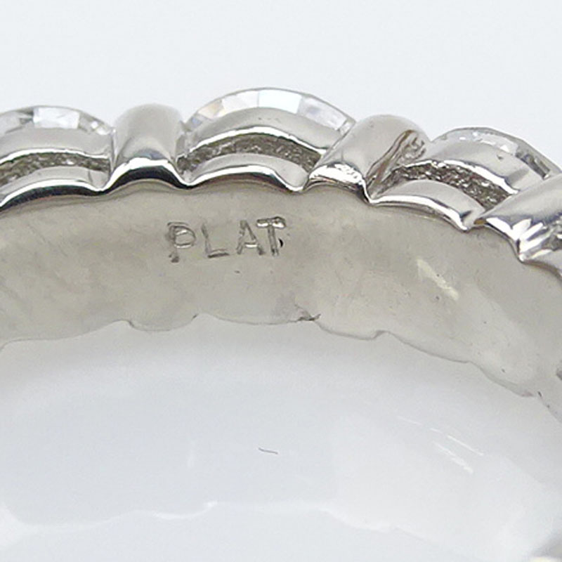 5.0 Carat Round Brilliant Cut Diamond and Platinum Eternity Band. Diamonds