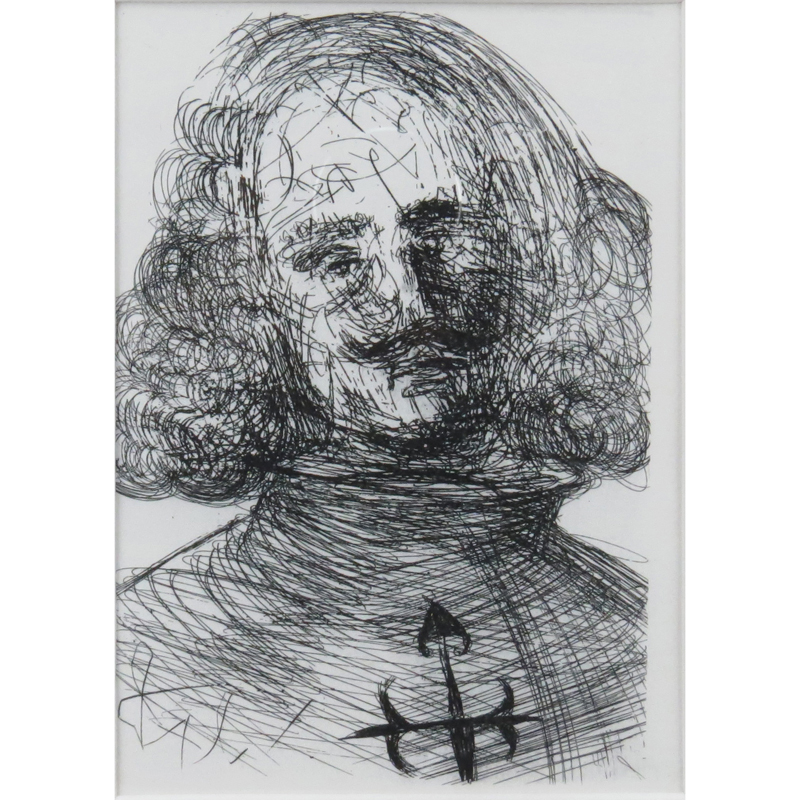 Salvador Dali, Spanish  (1904 - 1989) Etching "Velasquez"