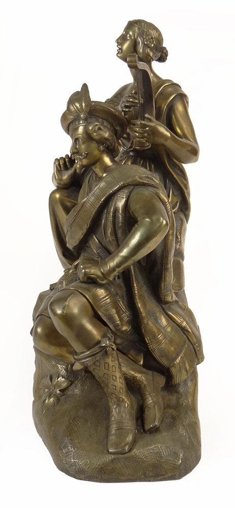 Romantic style Gilt Bronze Sculpture