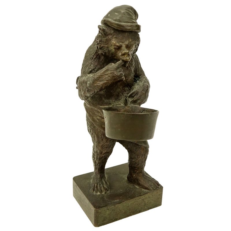 Christophe Fratin, French (1801-1864) Bronze Sculpture, Bear with Pot