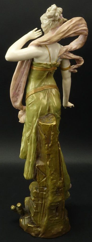 Art Nouveau Porcelain Figurine of a Young Beauty