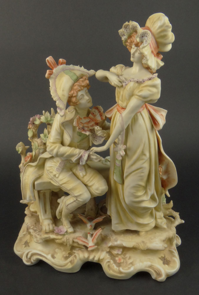 Vintage KPM Porcelain Figural Group "The Engagement"