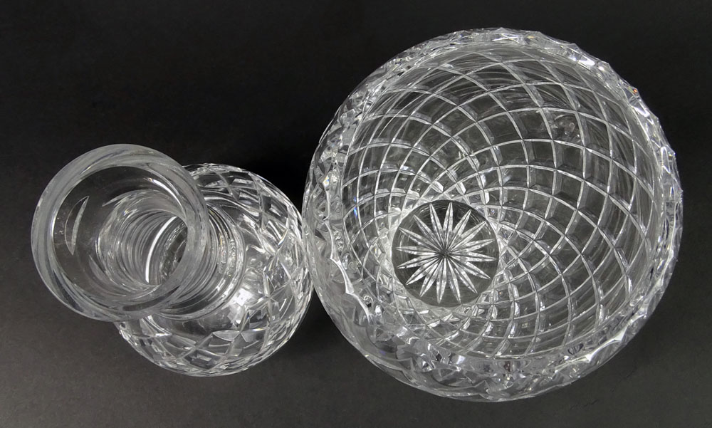 Lot of Two (2) Cut Crystal Table Top Items