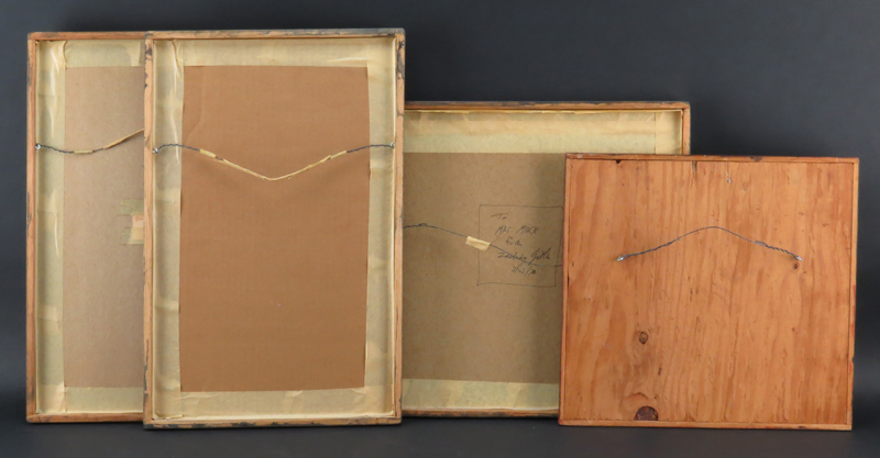 Grouping of Four (4) Signed Gitlin Works on Paper