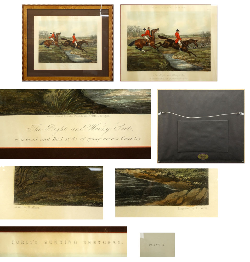 Pair Hand Colored Engravings "The Right And Wrong Sort"