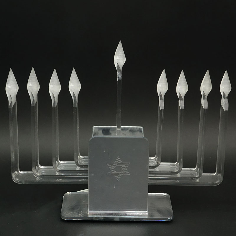 Contemporary Lucite Electric Menorah