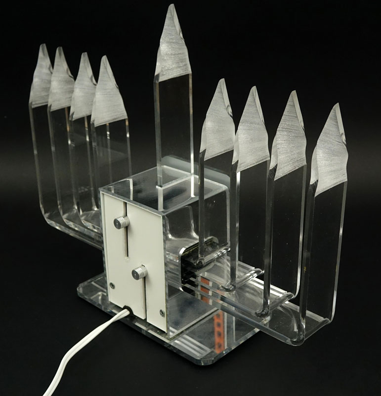 Contemporary Lucite Electric Menorah