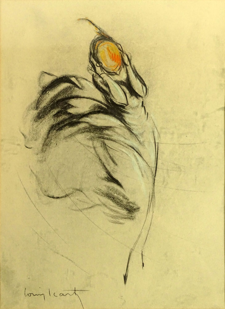 Louis Icart, French (1888-1950) Lithograph "Sketch of a Woman" Signed Lower left Louis Icart