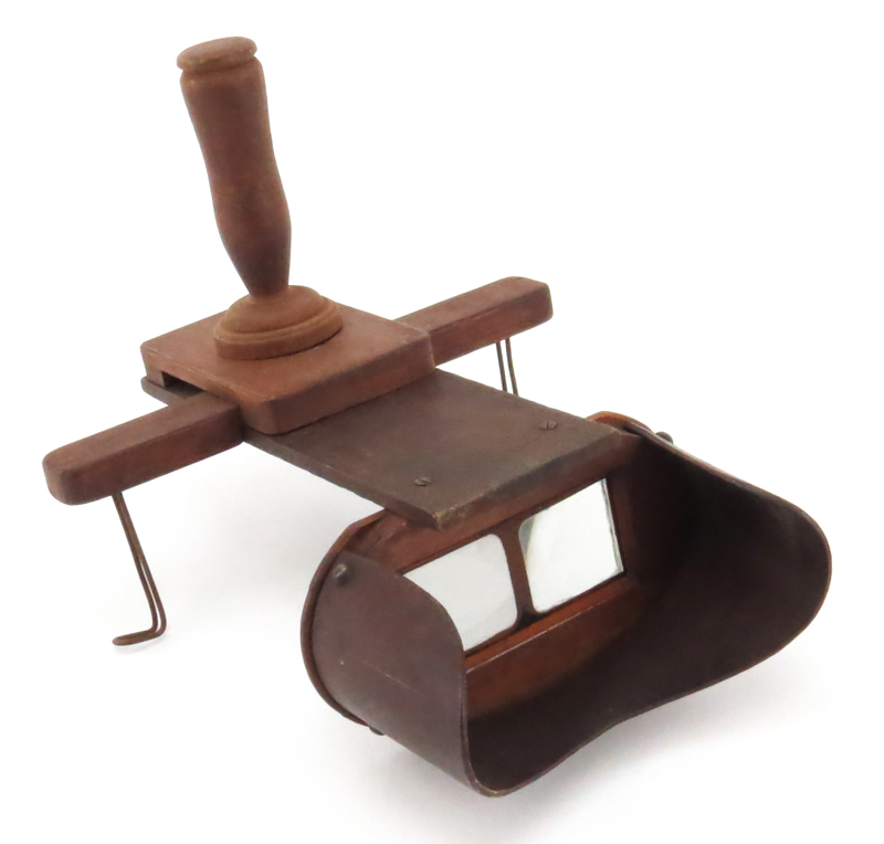 Antique Stereoscope Stereoviewer With Photos