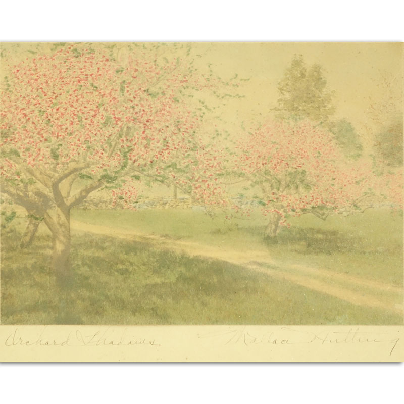 Wallace Nutting, American  (1861 - 1941) Two prints "Orchard Shadows", "The Nest"