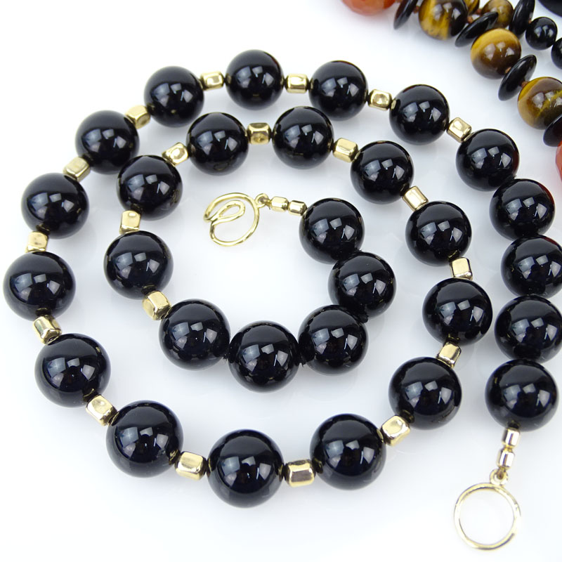 Two Semi-Precious Stone Bead Necklaces