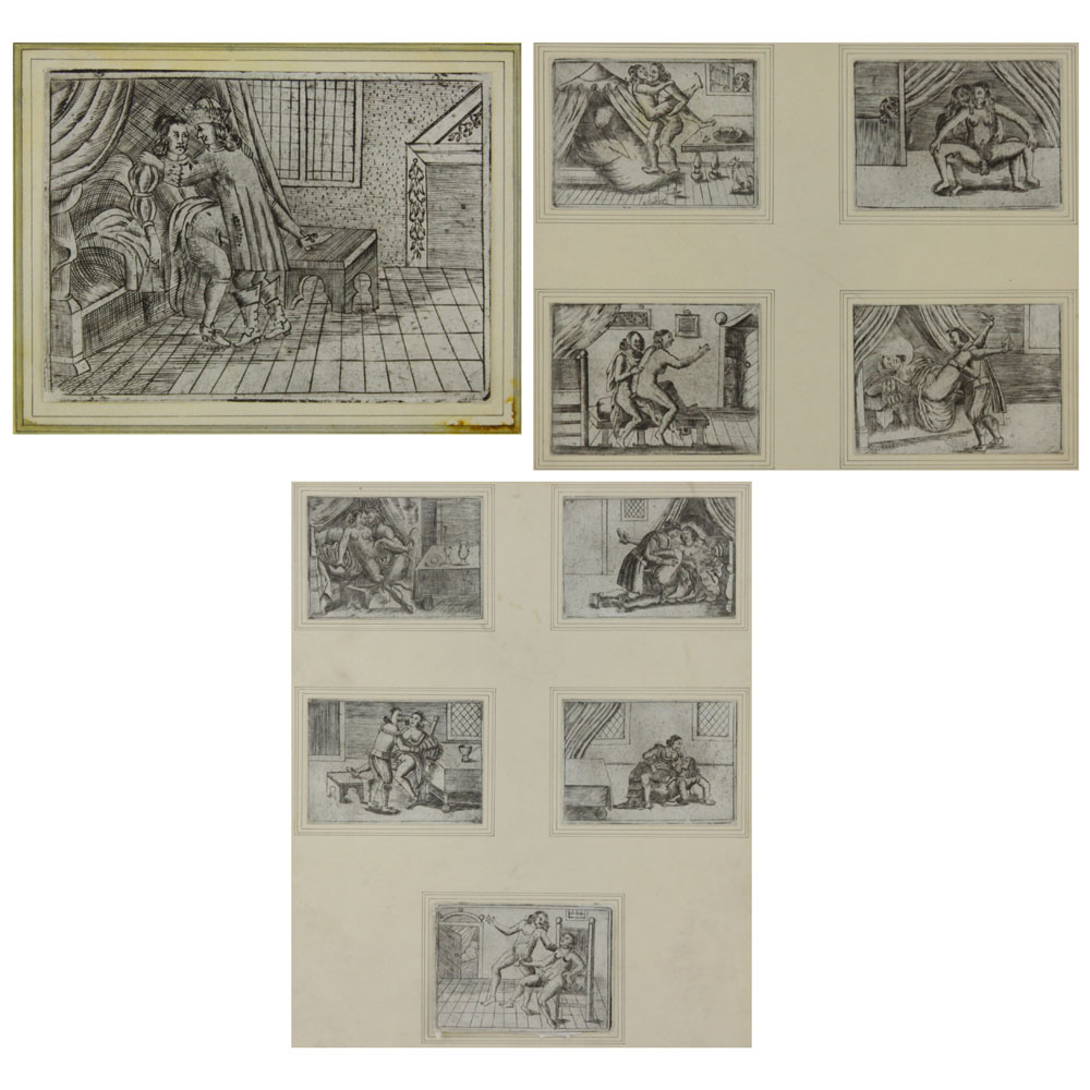 Collection of Ten (10) 18/19th Century French Erotic Etchings