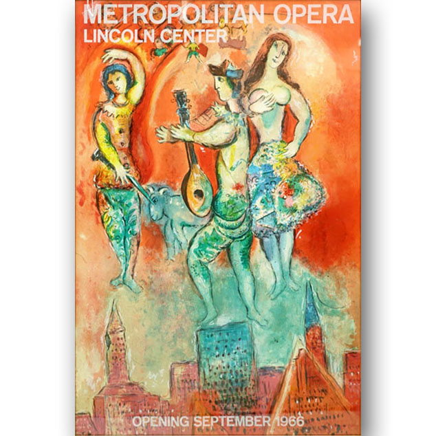 After: Marc Chagall, Russian/French (1887-1985) "Carmen" Metropolitan Opera Lincoln Center Color Lithograph, Dated 1966. 