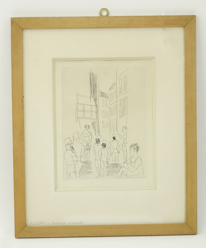 Raoul Dufy, French (1877-1953) Etching "French Pastry Chefs" Marked R. DUFY - Gravure originale in pencil lower left.