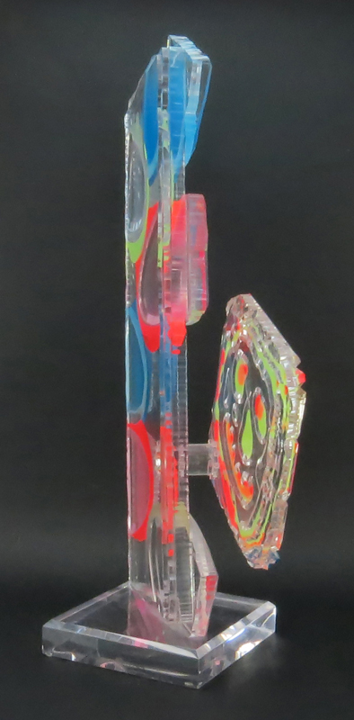 Modern Lucite Color Sculpture.