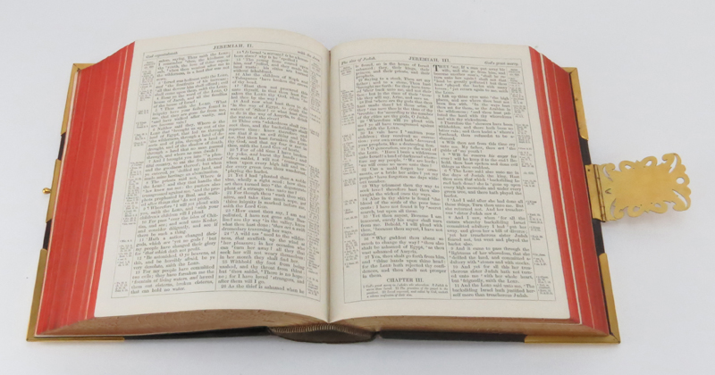 19th Century Holy Bible. Oxford 1874. Leather cover with Brass Toggle.