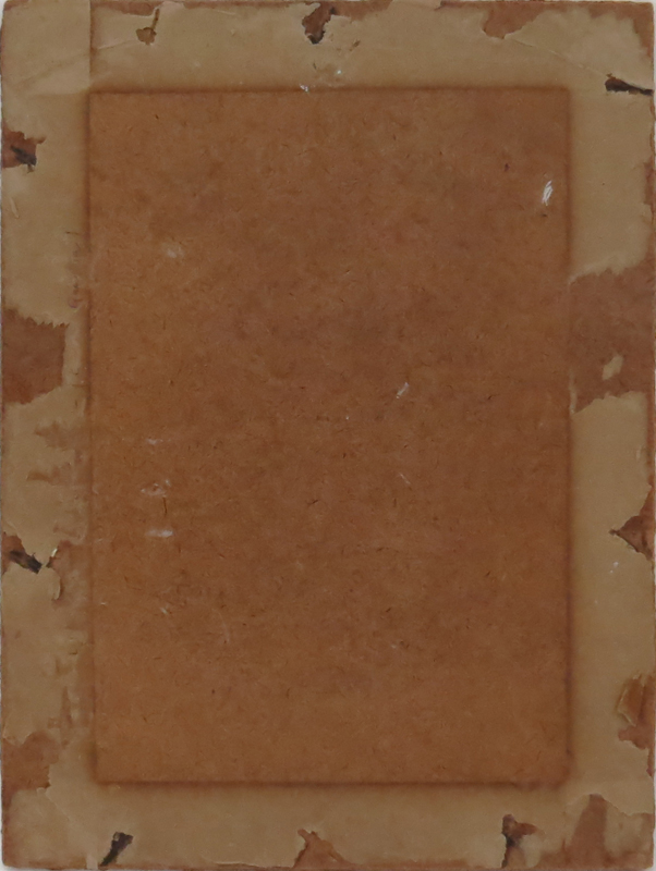 20th Century European School Oil On Masonite "Face" Dated 1945. 