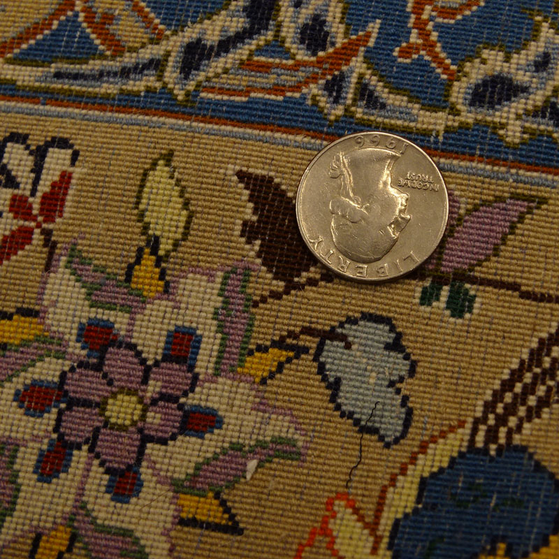 20th Century Persian Isfahan Silk and Wool Rug