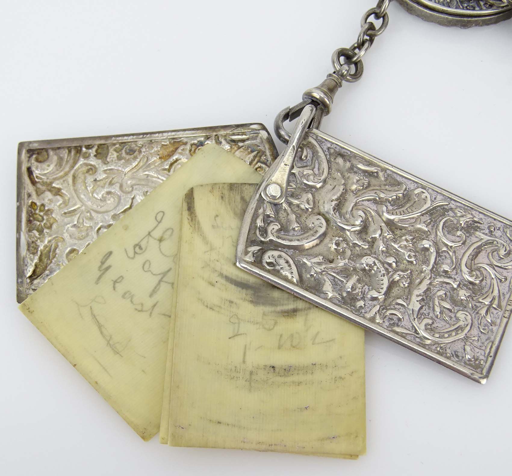 Antique Sterling Silver Chatelaine. Stamped 925.