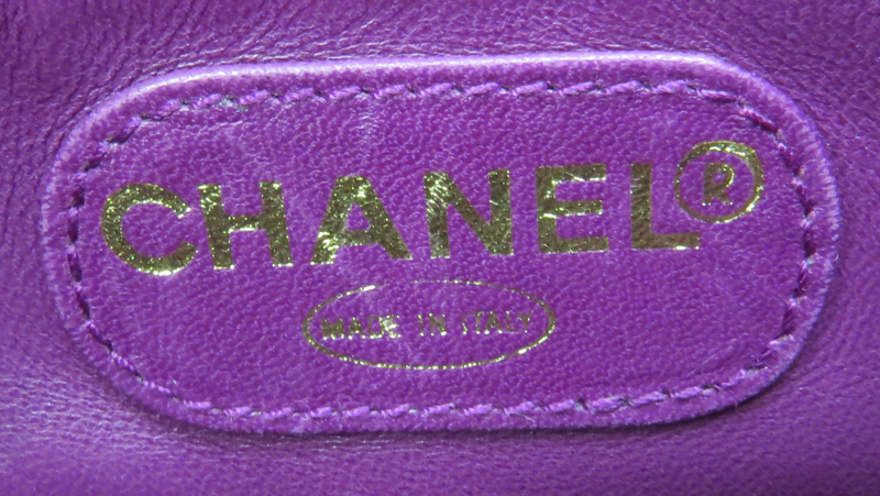 Chanel Purple Astrakhan Fur Small Tote.