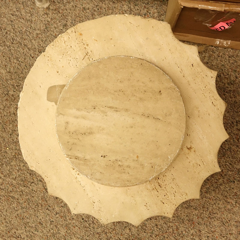 Large Carved Stoneware Base.