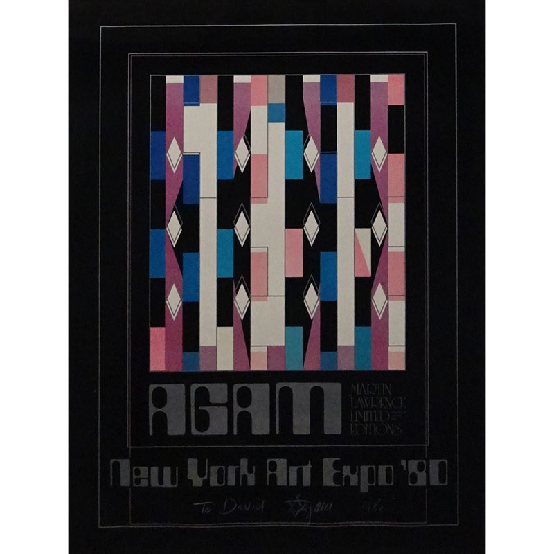 Yaacov Agam, Israeli (b. 1928) Martin Lawrence Limited Editions, New York Expo 80 Signed Poster. 